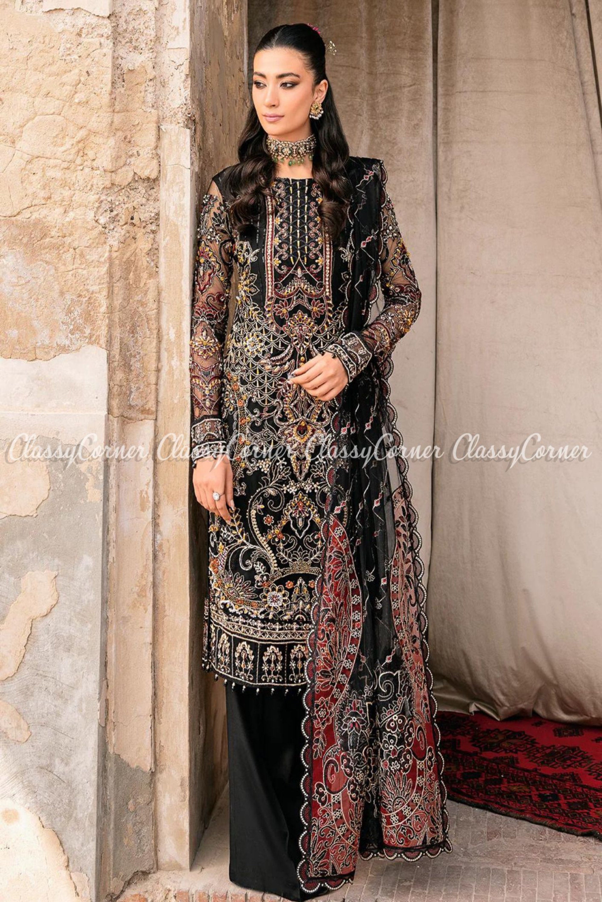 Pakistani Salwar Kameez Dupatta Designer Palazzo Kurta Set Embroidery Kurti  Pent | eBay